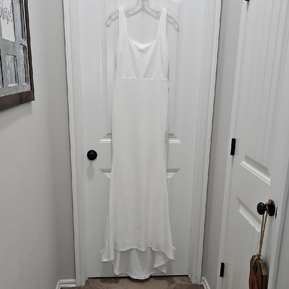 Lulus Loving Fate White Bow Square Neck Backless Maxi Dress - Picture 2 of 12